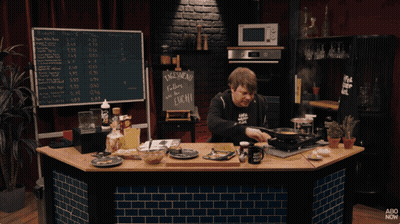 Pot Of Macaroni And Cheese Cooking GIF