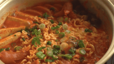 Pot Of Noodles And Sauce GIF