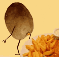 Potato Diarrhea Poop Fries GIF