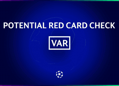 Potential Red Card Check Poster With Soccer Ball GIF