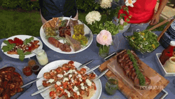 Potluck Cat Cora Barbeque GIF