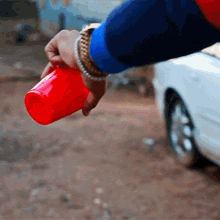 Pour One Out Alcohol On The Dirt GIF