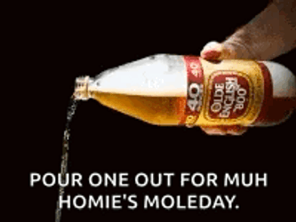 Pour One Out For The Homies Moleday GIF