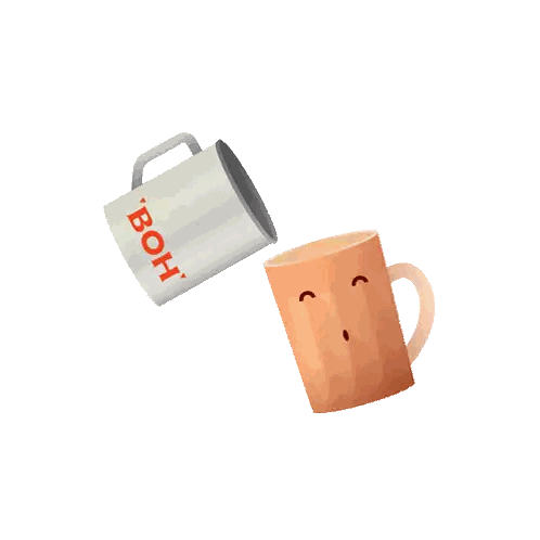 Pouring Boh Into Cup Sticker