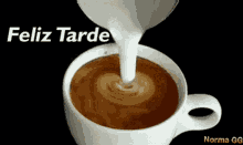 Pouring Coffee Milk Buenas Tardes GIF