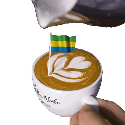 Pouring Milk Into Coffee Cup Sticker