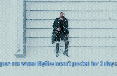 POV Man Lying In Snow Waiting For Blythe GIF