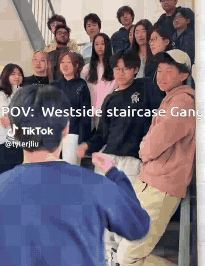 POV Westside Staircase Gang TikTok GIF