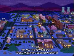 Power Out City Lights Down The Simpsons GIF