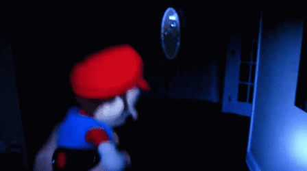 Power Out Super Mario Flashlight Lighting Room GIF