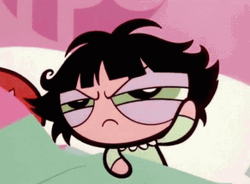 Power Puff Girls Annoyed Buttercup Sleep  GIF