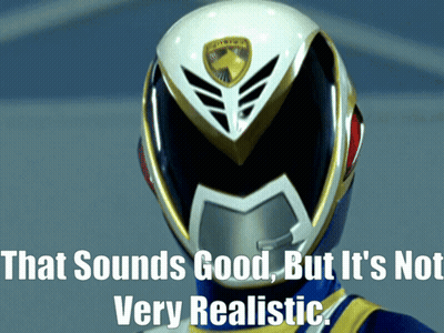 Power Ranger Saying That Sounds Good But It's Not Very Realistic GIF
