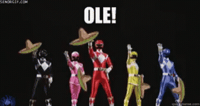 Power Rangers Dancing Ole GIF