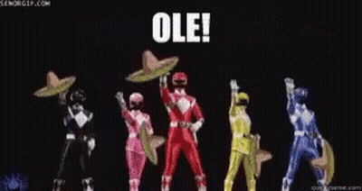 Power Rangers Dancing With Ole GIF