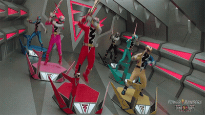 Power Rangers Jumping GIF