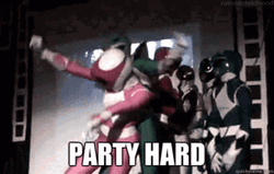 Power Rangers Party Hard GIF
