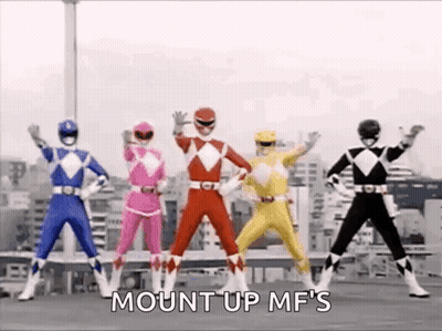 Power Rangers Standing On Rooftop GIF