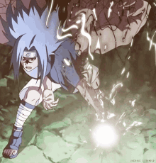 Powerful Flapping Chidori Anime GIF
