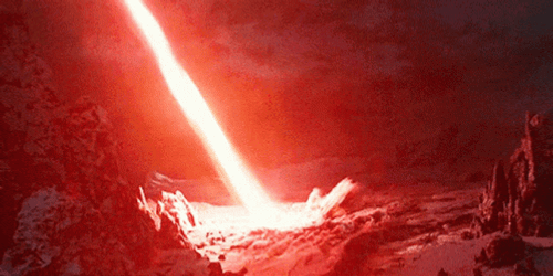 Powerful Laser Beam Hitting The Ground GIF