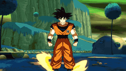 Powerful Super Saiyan  Aura Of Goku GIF