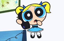 Powerpuff Bubbles Telephone GIF