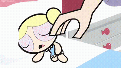 Powerpuff Girls Bubbles Held By Hand GIF
