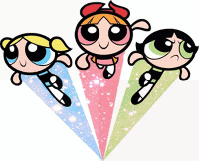Powerpuff Girls Flying GIF