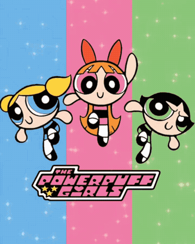 Powerpuff Girls Flying Poster GIF
