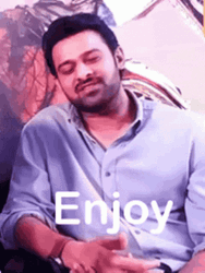 Prabhas Saying Enjoy GIF