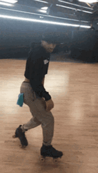Practice Dancing With Roller Skating GIF