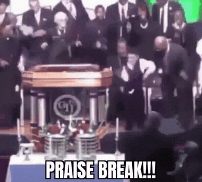 Praise Break Words On Table GIF