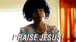 Praise Jesus Excited Black Lady  GIF