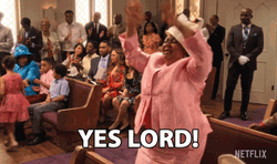 Praise The Lord Pink Lady Yes Lord GIF