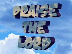 Praise The Lord Revolving Text Art GIF