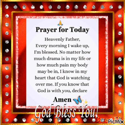 Prayer For Today On Red Background GIF