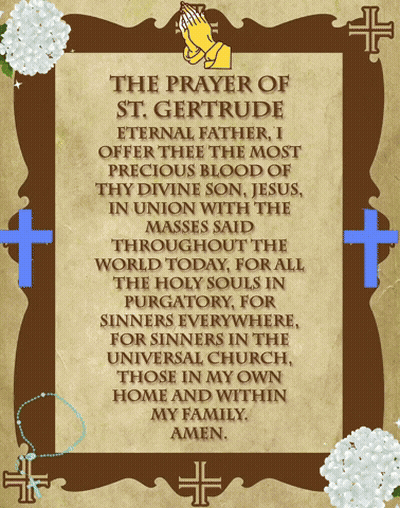 Prayer Of St Gertrude Eternal Father I Offer The Most Precious Blood Of Thy Divine Son Jesus GIF