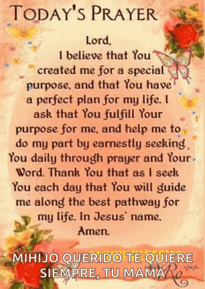 Prayer With Flowers And Butterflies GIF