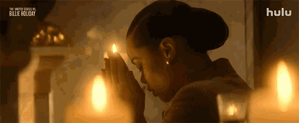 Praying Billie Holiday GIF