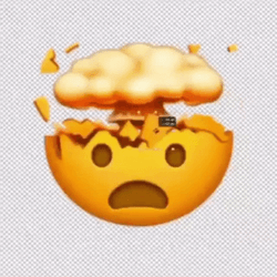 Praying Emoji Brain Blast GIF