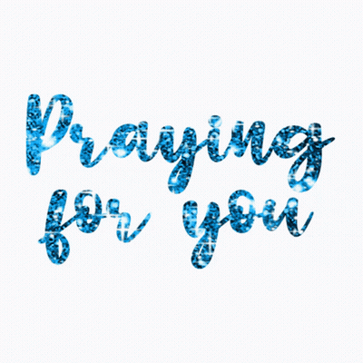 Praying For You In Blue Glitter GIF