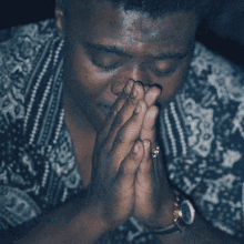 Praying Hands Guy Serious Prayers  GIF