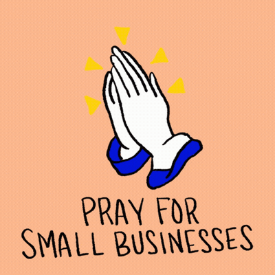 Praying Hands With Pray For Small Businesses GIF