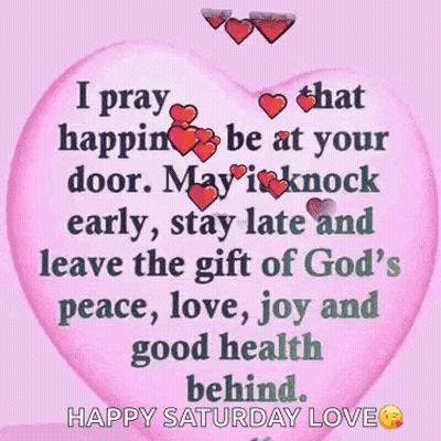 Praying Happiness Knocks Early Stays Late Leaves GIF