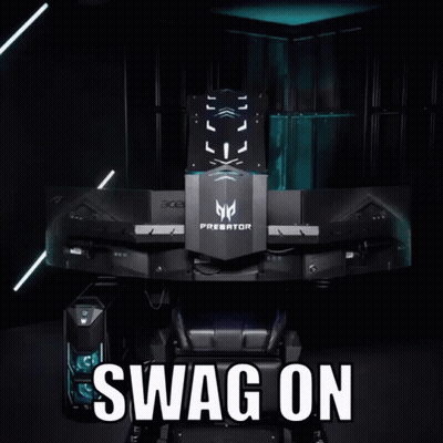Predator Gaming Chair With Swag GIF