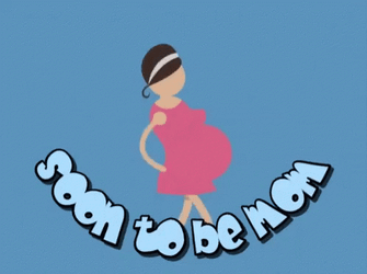Pregnancy Soon To Be Mom Animated Walk GIF
