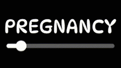 Pregnancy Text On Black Background GIF