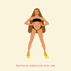 Pregnant Girl Cartoon Death Drop GIF