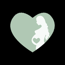 Pregnant Icon Glowing Heart GIF