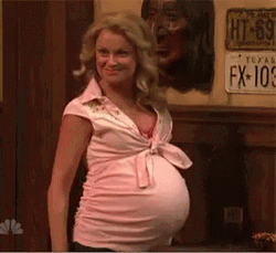 Pregnant Leslie Knope Dancing GIF