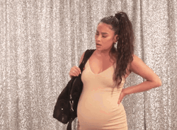 Pregnant Shay Mitchell Out Of Breath GIF